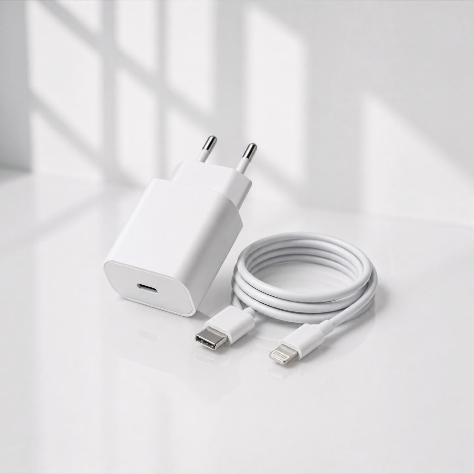 Carregador Turbo 20W com Fonte e Cabo Lightning | Carregamento Rápido USB-C