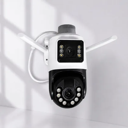 Câmera de Segurança Wi-Fi 360° Full HD 1080p com Visão Noturna e Proteção à Prova d'Água